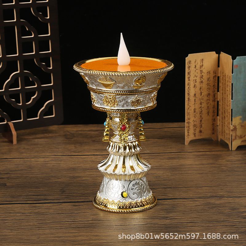 Pure Copper Electronic Butter Lamp Buddhist Supplies Brass Lamp Everlasting Copper Lamp Household Pure Copper Lamp Pure Copper Electronic Butter Lamp Buddhist Supplies Brass Lamp Everlasting Copper Lamp Household Pure Copper Lamp