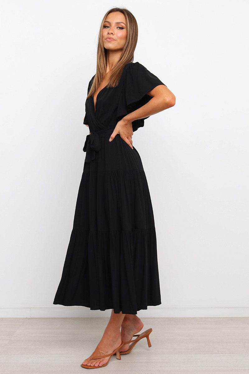 269g Weight Midi Dress Dress Length Type Short Sleeve Sleeve Length Princess Dress Dresses Type Regular Sleeve Sleeve Type Cotton, Polyester Fabric Type Mid Waist Waist Line Holiday, Daily, Selfie Occasion V Neck Neckline Regular Fit Fit Type Solid Color Pattern Summer Season Women's Gender Casual, Elegant, Streetwear Style Wholesale Women's Casual Elegant Streetwear Solid Color Holiday Daily Selfie V Neck Short Sleeve Princess Dress 6