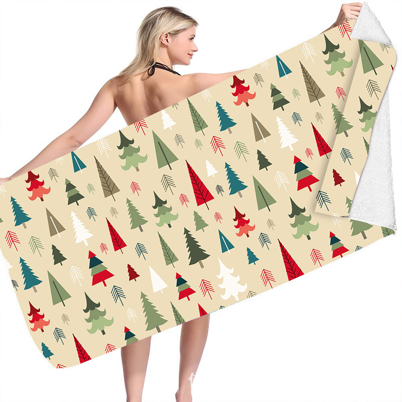2022 hottest men's and women's festivals must-have fresh patterns simple Christmas eye-catching active printing beach wrap towel 2022 hottest men's and women's festivals must-have fresh patterns simple Christmas eye-catching active printing beach wrap towel