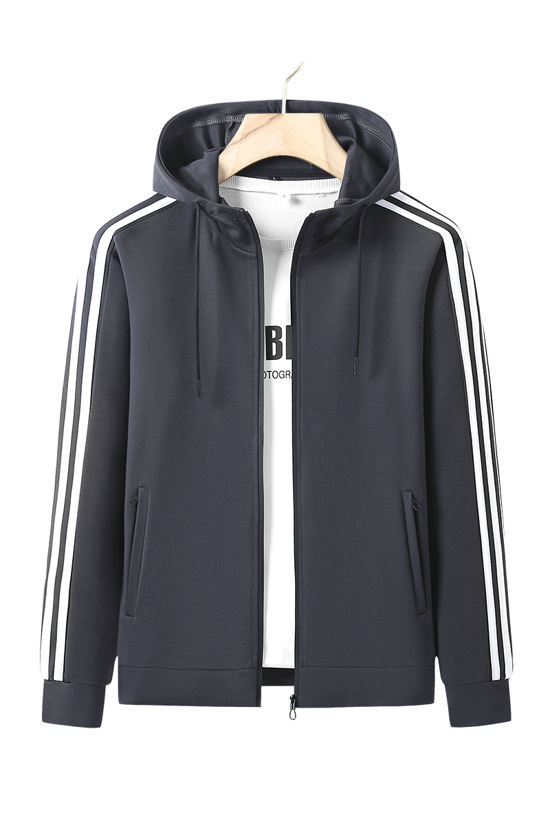 Primavera y otoño transfronterizos nuevos cardigans hombre chaqueta casual con capuzas jóvenes de mediana edad multifuncional chaqueta deportiva image 9