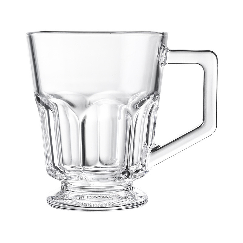 Retro resistente al calor con tazas de agua de vidrio taza de bebida caliente taza de café de vidrio sin plomo taza de té taza de desayuno casero