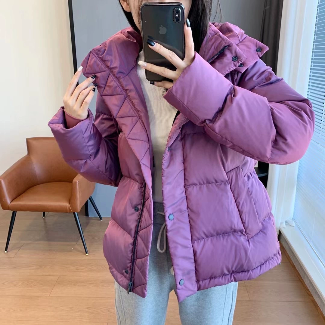 Velvet down jacket, hoody, duck down, increased thickness