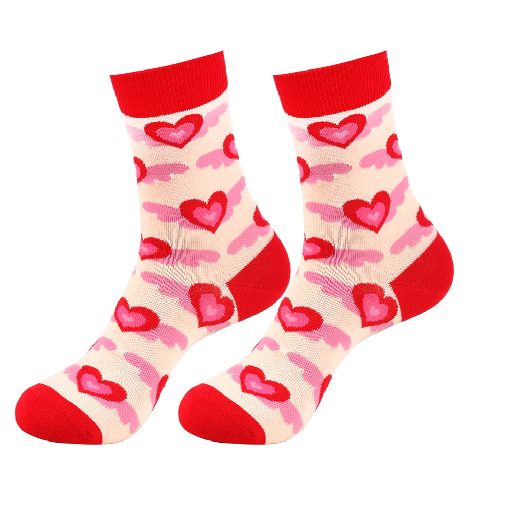 60g Weight Socks Classification Socks Lingerie Type Cotton Fabric Type Stretchy Elasticity A Pair Quantity Daily Occasion Comfort Function Valentine'S Day Festival Lips, Heart Shape Pattern All Seasons Season Unisex Gender Simple Style Style Simple Style Unisex Lips Heart Shape Cotton Crew Socks A Pair 8