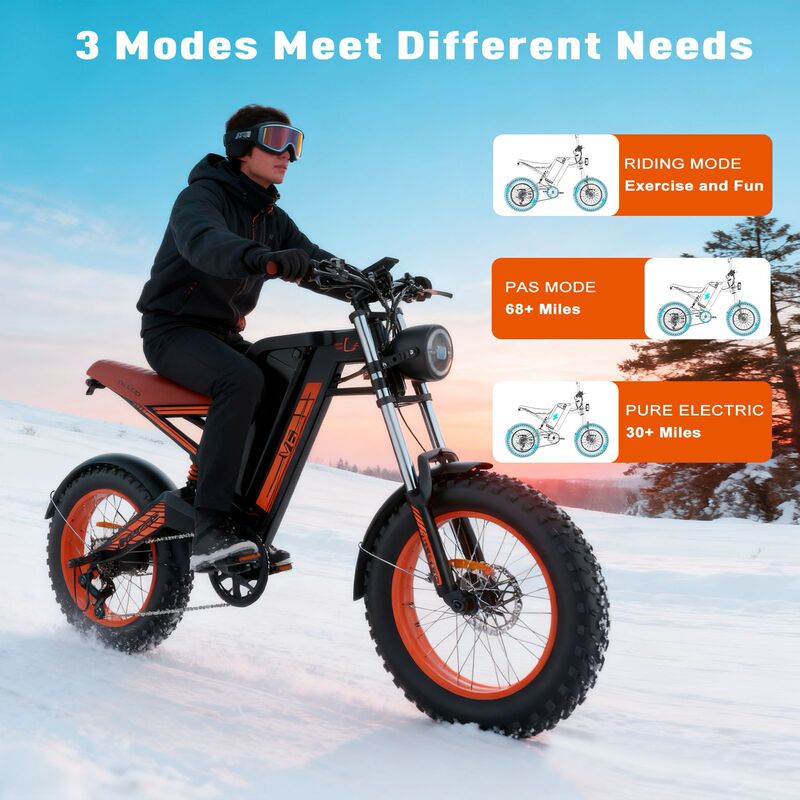 Cross-Border Export of Kugoo V6 48V28Ah Hybrid Electric Bicycle 20-Inch Road and Mountain Bike