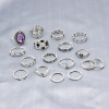 Fashionable accessory, set with pigtail, ring, European style, suitable for import, with gem