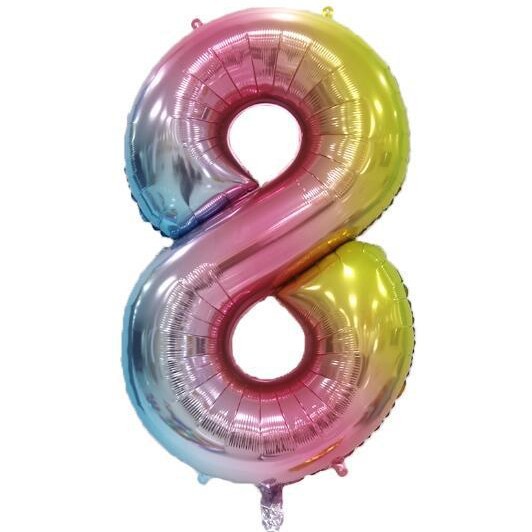 Globo digital de 42 pulgadas decoración de la fiesta de cumpleaños globo de helio flotante vacío Versión americana cuerpo delgado globo de aluminio digital grande de 40 pulgadas