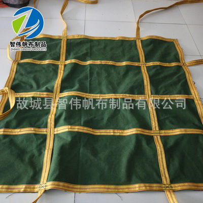 現貨【帆布噸袋】可定制水泥沙石加厚開口集裝袋 承載量1噸以上