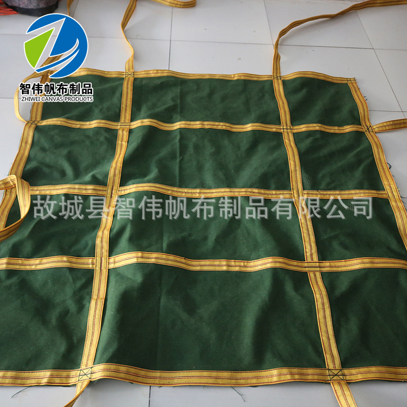 現貨【帆布噸袋】可定制水泥沙石加厚開口集裝袋 承載量1噸以上