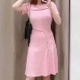 修身法式针织连衣裙