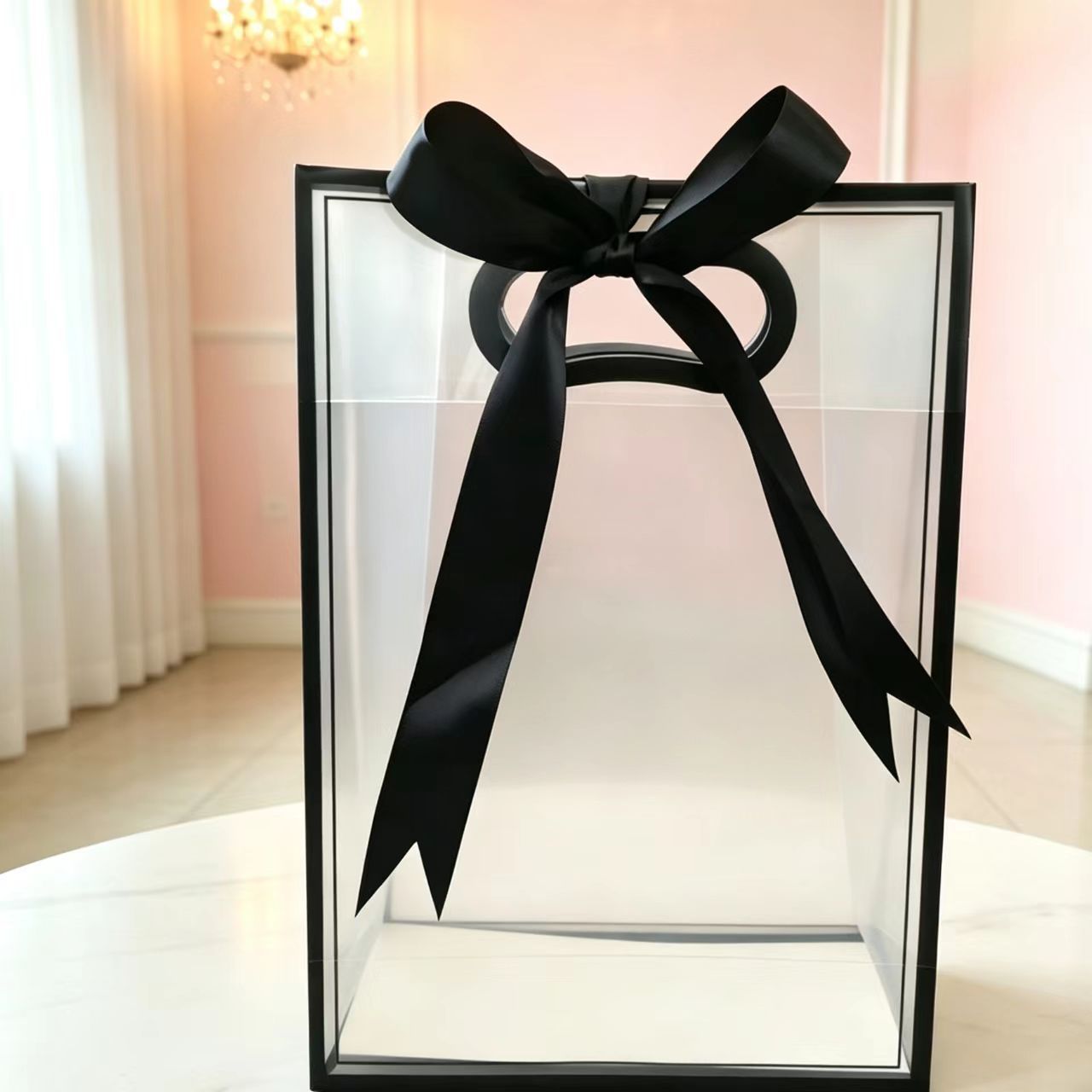 bolsas de regalo de mano creativas pequeñas bolsas de regalo de mano transparentes de viento simples bolsas de regalo de mano directas nuevas bolsas de plástico
