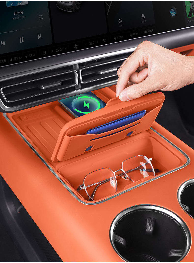 Special Ideal L6L7L8L9 Central Control Wireless Charging Pad MEGA Silicone Water Cup Set Car Accessories Modification Accessories