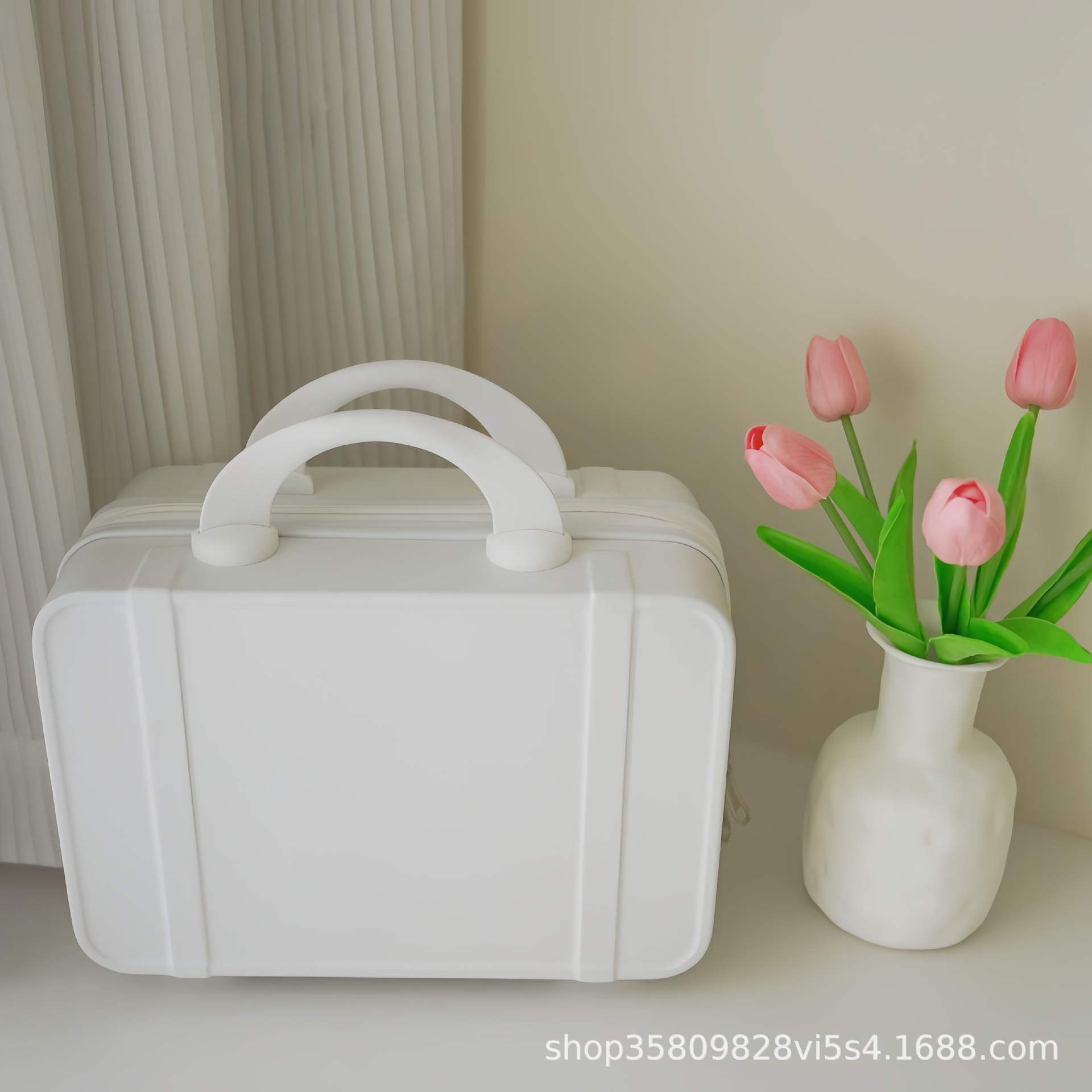 Mini maleta pequeña bolsa de cosméticos de 14 pulgadas, maleta de mujer de moda personalizada, equipaje ligero de corta distancia al por mayor