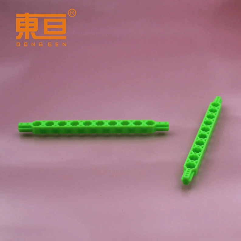 10KLG120107 зеленый шатун с 13 отверстиями, шатун с восьмиугольными отверстиями, пластиковый стержень, многогранный стержень, небольшие детали производства