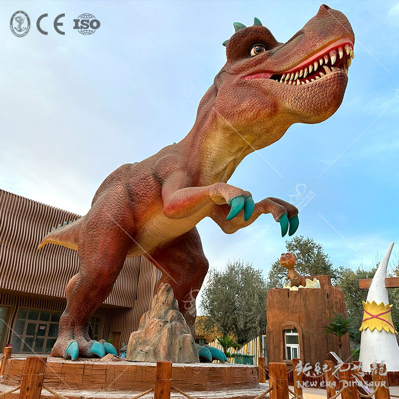 Simulación de animales gran dinosaurio simulación de silicona dinosaurio escultura paisaje dinosaurio exhibición personalizada