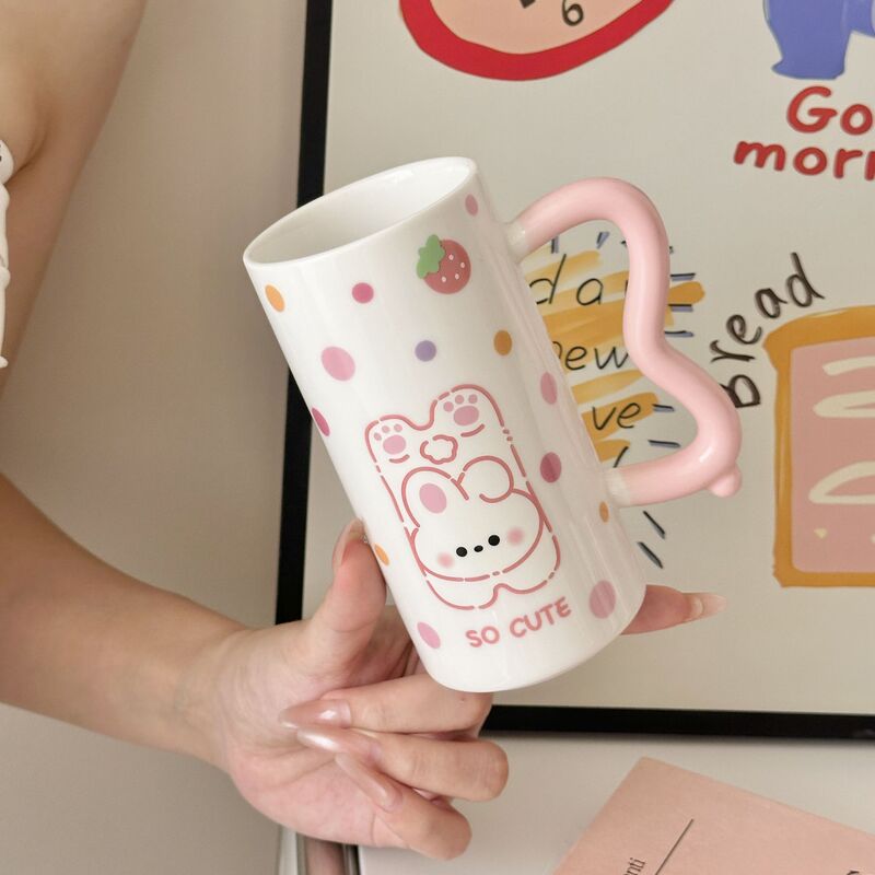 可爱萌宠陶瓷水杯马克杯子女生办公室咖啡早餐牛奶杯实用生日礼物|undefined