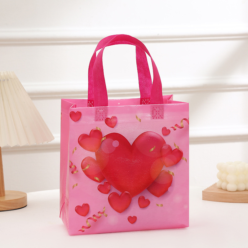 Valentine's Day Birthday Simple Style Heart Shape Nonwoven Daily Gift Bags 1 Piece display picture 5