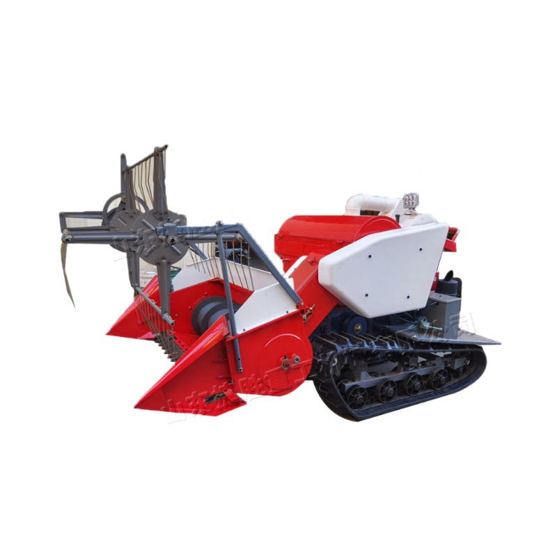 Cosechadora de arroz de rastreo diesel autopropulsada cosechadora de arroz de doble capa cosechadora combinada