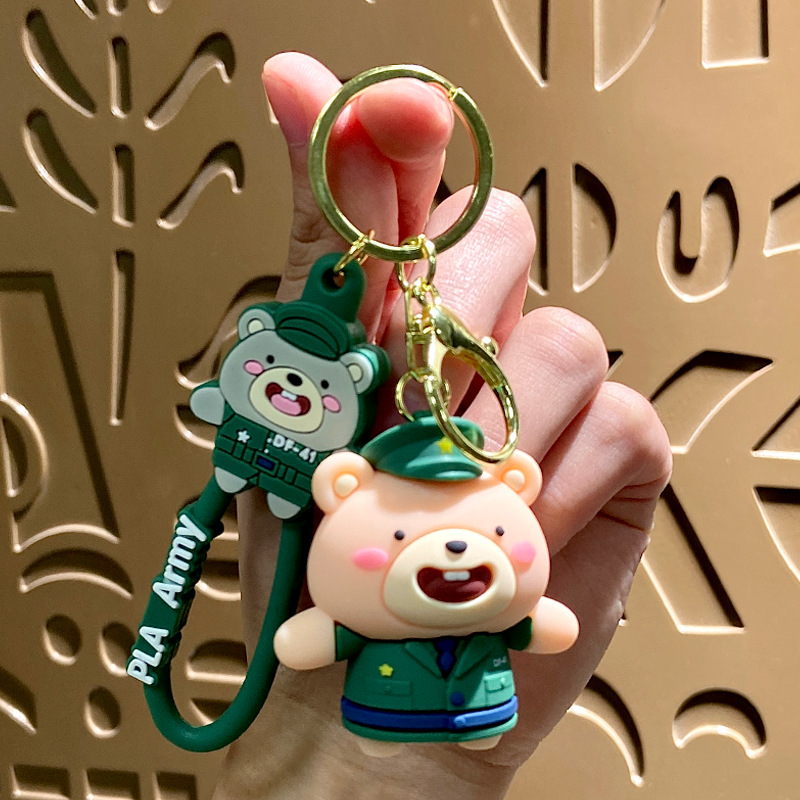 Lovely sea, tierra, aire osos bolsos colgantes llaveros de automóviles colgantes de garras decoraciones tiendas pequeños regalos al por mayor