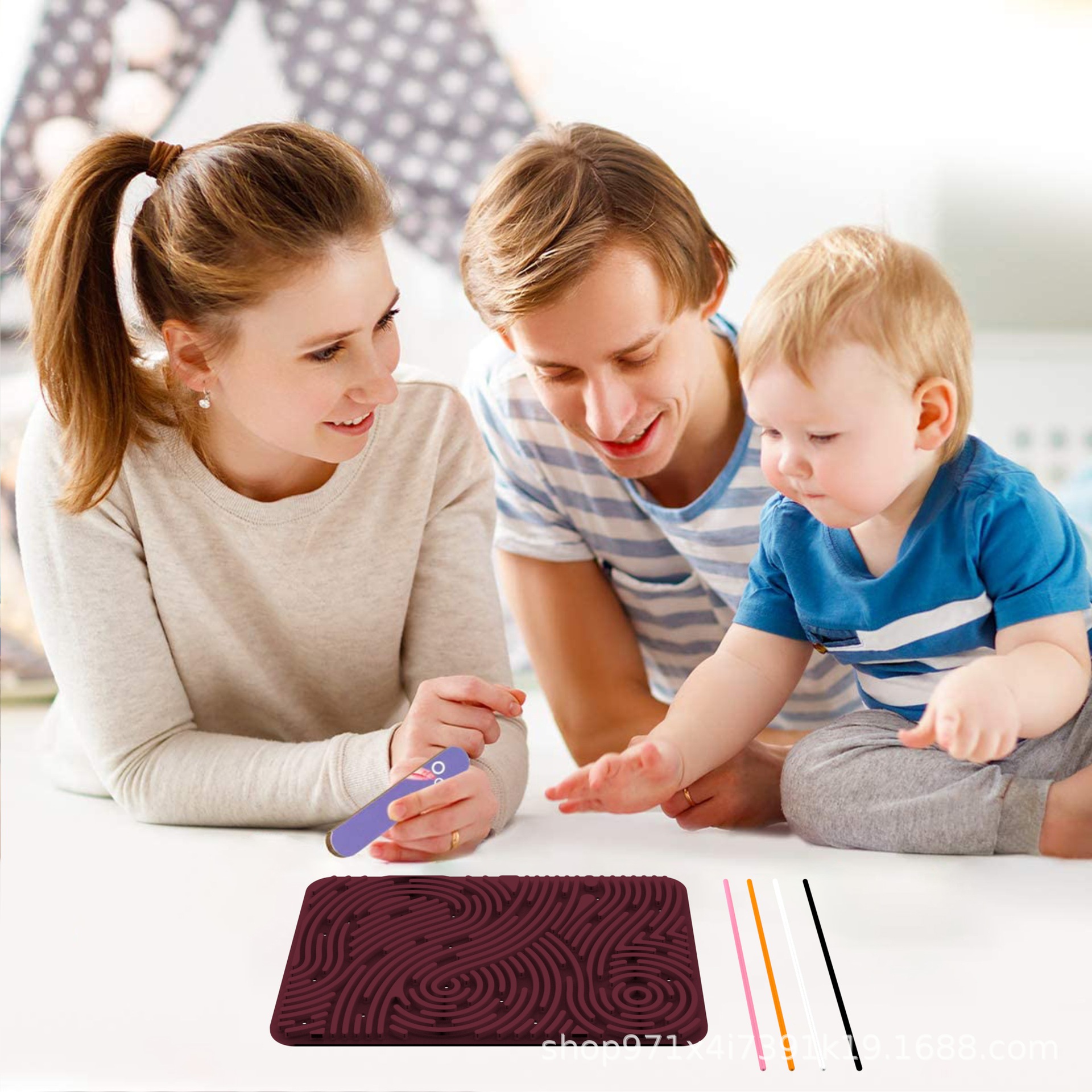 Transfronterizos de venta caliente almohadilla de juegos de descompresión tablero de movimiento de silicona para niños tablero de movimiento sensorial de grado alimenticio libre de BPA