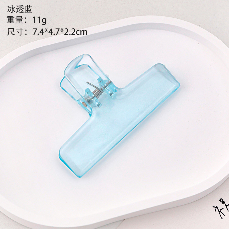 Carpeta transparente creativa acrílica clips de plástico transparente color jalea clips de notas clips de facturas clips de bocadillos