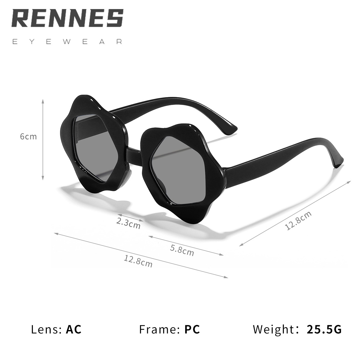 2024 niños irregular ins estilo pequeña flor moda divertida gafas desgaste al aire libre esencial protección solar gafas de sol