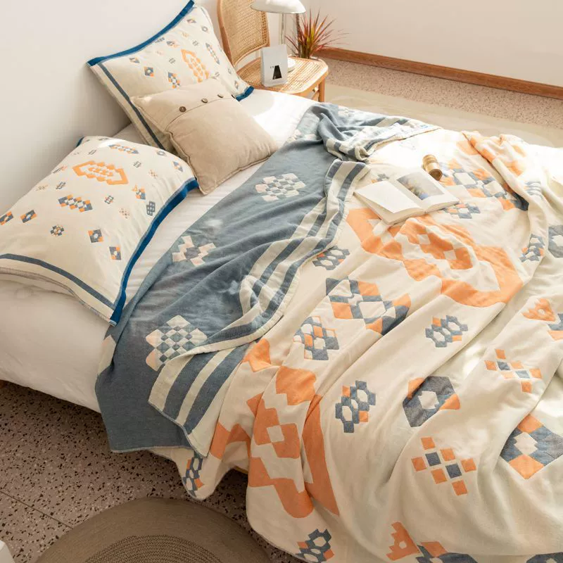 Хлопковая марлевая towel, duvet, boho стиль