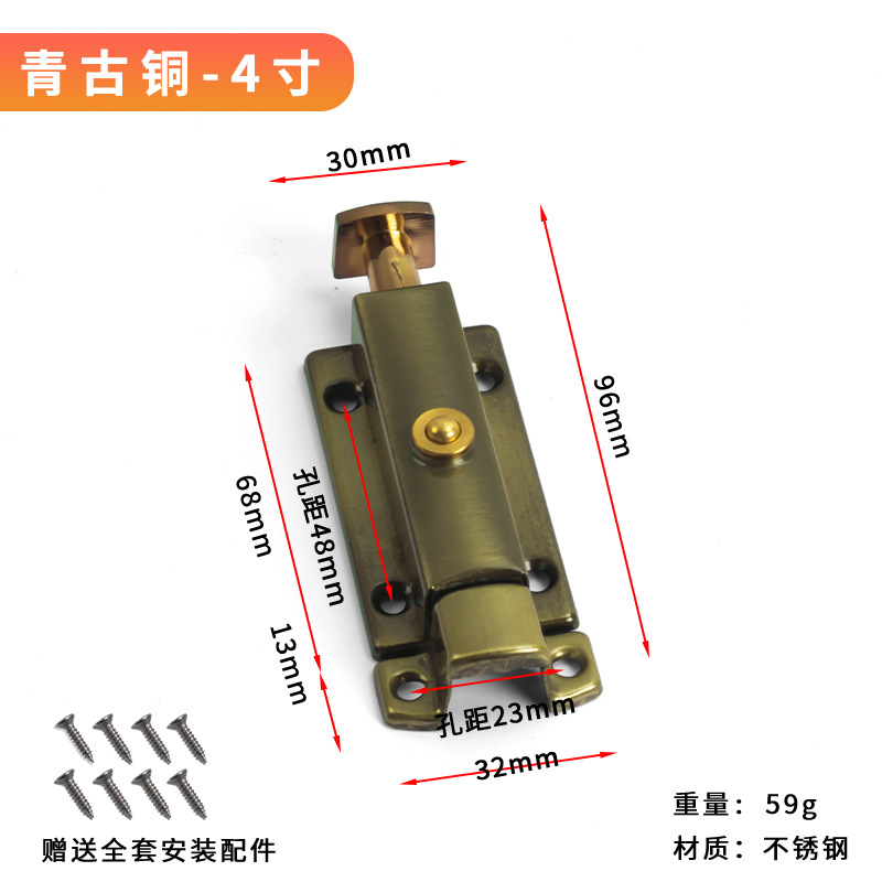 Acero inoxidable resorte cerradura engrosado cerradura automática cerradura de puerta de madera cerradura china cerradura antirrobo cerradura de puerta de ventana de baño
