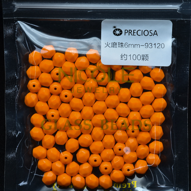 Nueva checa preciosa baoshiaosha fuego molienda perlas 9 colores 3, 4, 6, 8 perlas sueltas 100 piezas 1200 piezas