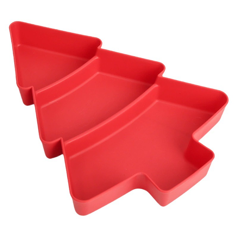 Трансграничная пластиковая тарелка для фруктов Домашняя гостиная Креативная Высококачественная Рождественская елка Яблоко Тарелка с фруктами Бар KTV Тарелка с фруктами