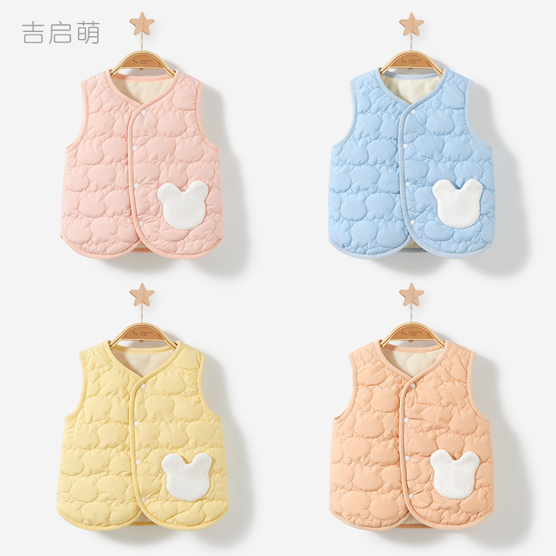 Chaleco para niños para primavera, otoño e invierno, cárdigan cálido de forro polar para bebés recién nacidos, chaleco exterior grueso para niños y niñas, ropa de invierno para bebés.