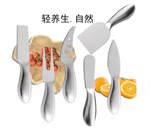 Stainless steel hollow handle cheese cream knife fork butter knife cheese knife household kitchen baking tool