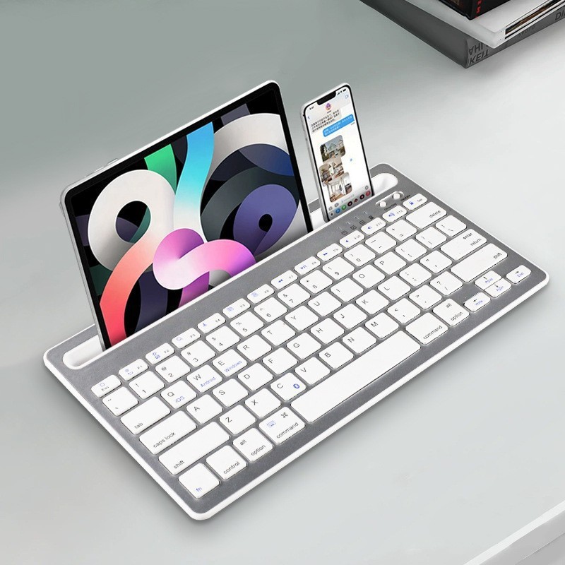Nuevo transfronterizo teclado Bluetooth tijeras de carga pies largos tarjeta slot magnético teléfono móvil iPad tablet oficina silenciosa universal image 9