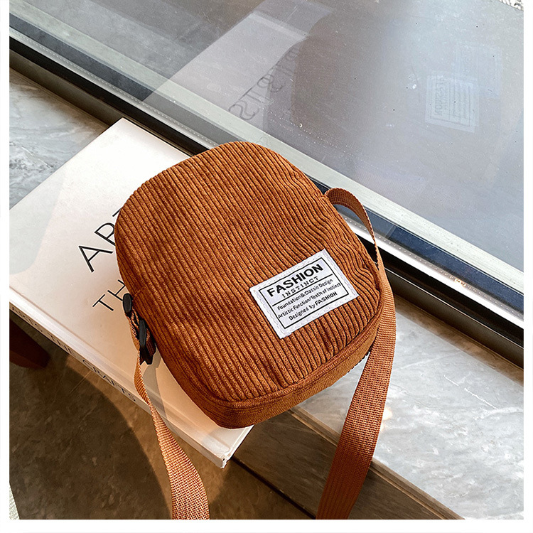 2022 Autumn/Winter new Japanese InS-style single-shoulder bag, crossbody bag, corduroy bag, mini phone bag, loose change bag undefined