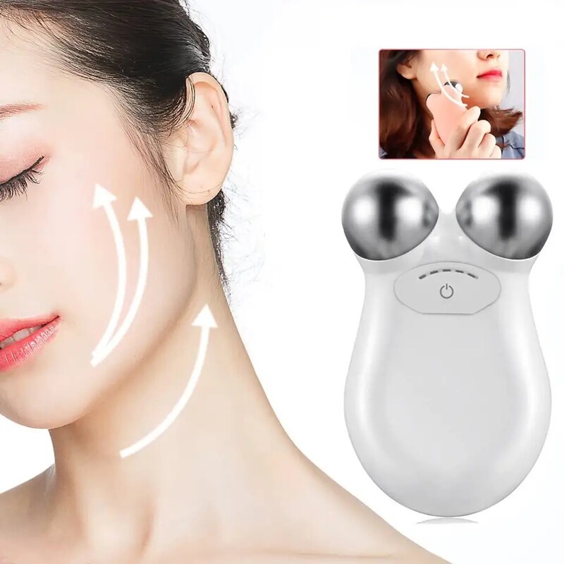電動3Dローラー美顔器、肌の若返り、美容液吸収導入器、マッサージ器、家庭用フェイスローラー|undefined