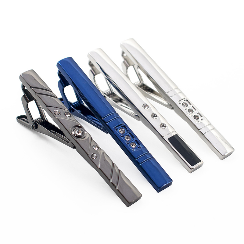 Fashion Diamond Stud Tie Clip for Men, Stylish Minimalist Business Tie Clip, Professional Tie Clip