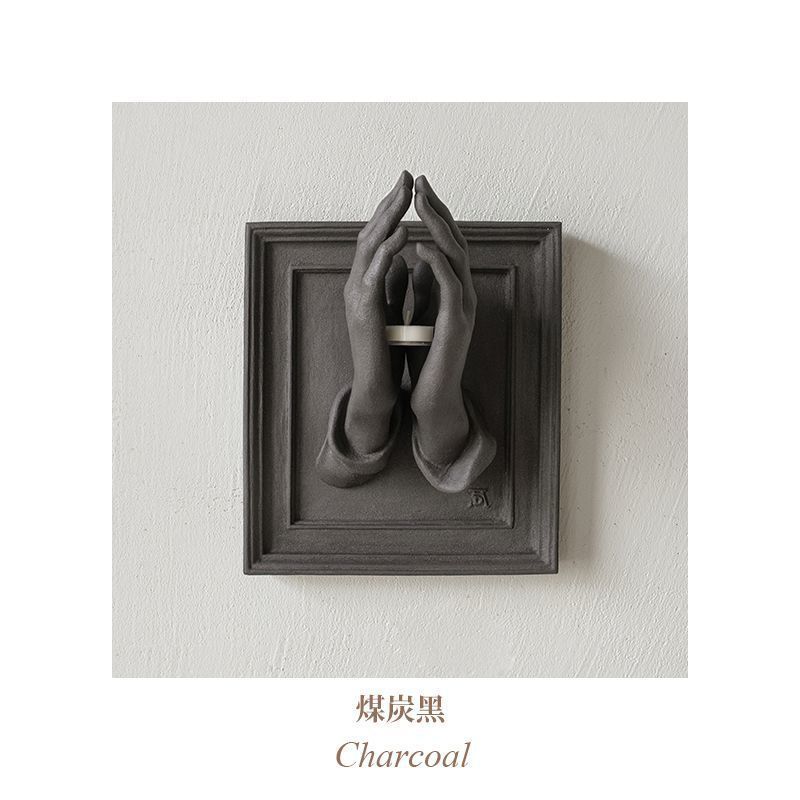 . 创意摆件 《祈祷之手》手工艺术香薰烛台立体挂饰新美学|undefined