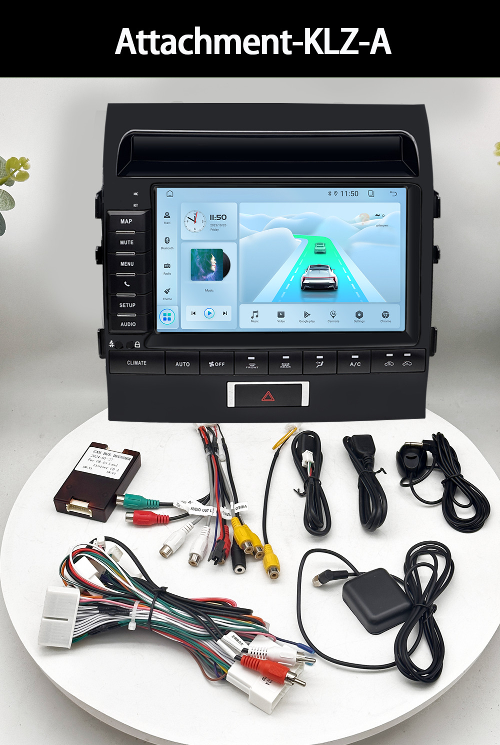 Suitable for Toyota Land Cruiser Car-Mounted Central Control Large-Screen Android Navigation System with Reversing Image, Bluetooth, and Wifi All-In-One Device