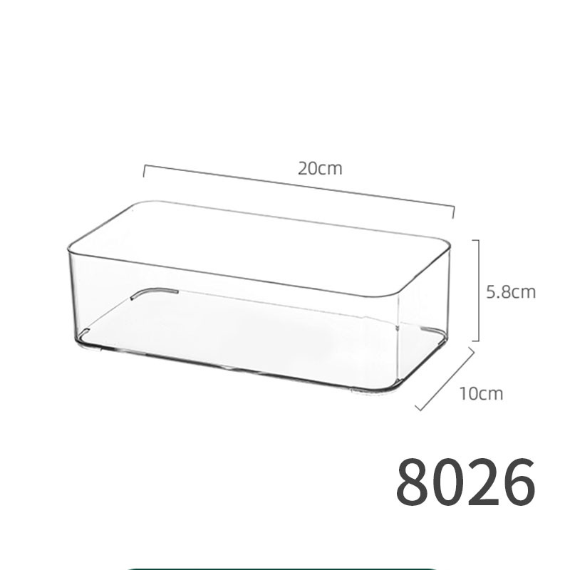 8026. low transparent box-medium size 1 pet high transparency can be stacked