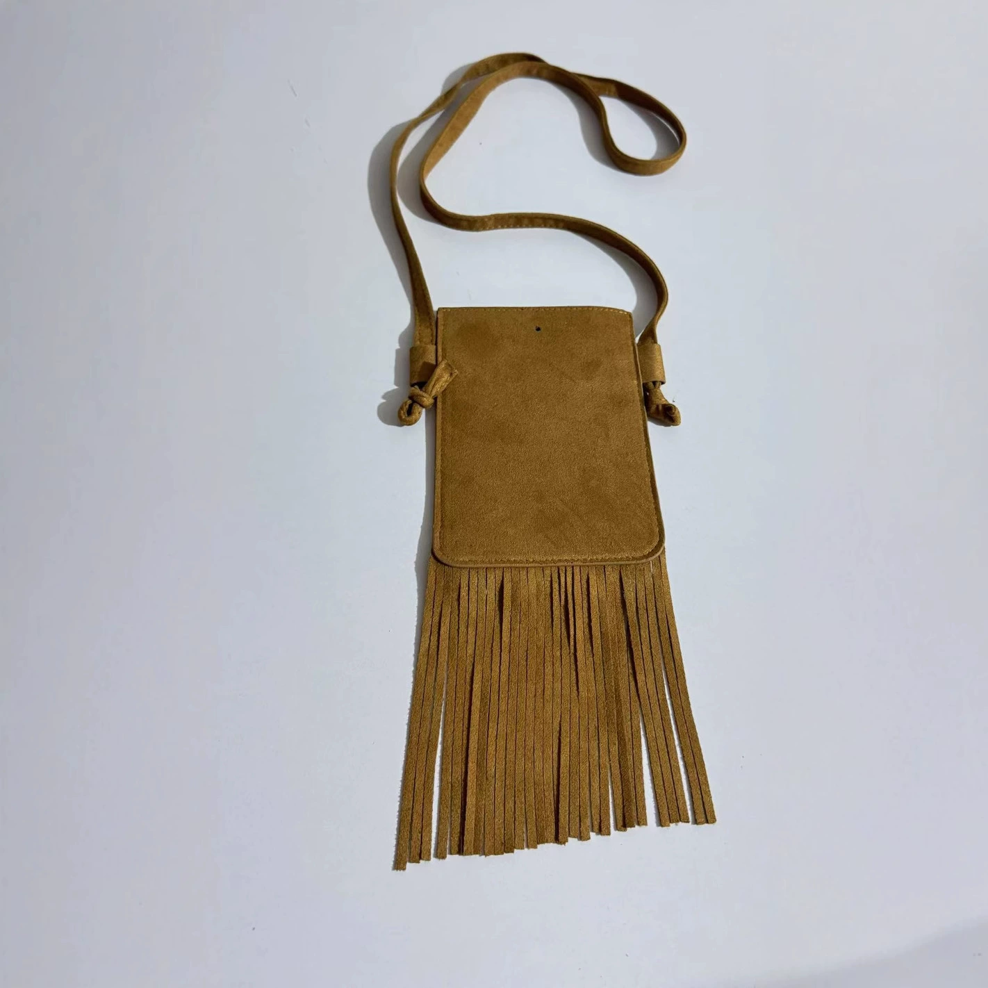 Аксессуар для сумки из замши с кисточками, цвет карамельный, универсальный размер, подходит для других сценических костюмов