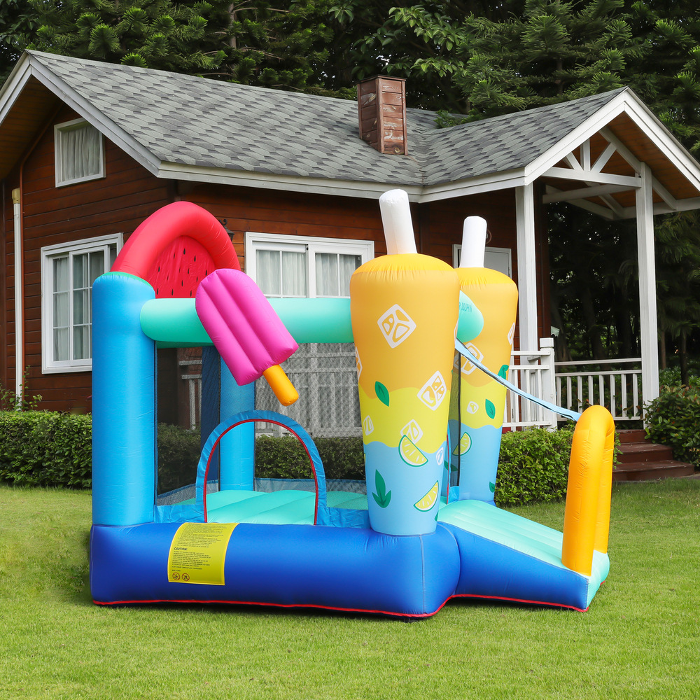 Castillo Inflable Doctor Dolphin para Uso Doméstico, Parque Infantil, Cama Elástica Inflable con Tobogán, Castillo Pequeño de Tela Oxford, Seguro y Duradero