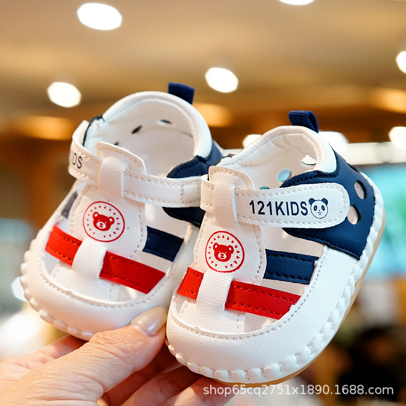 Zapatos para bebés con suela suave antideslizante, sandalias de verano para principiantes, zapatos para bebés de 0 - 1 años de edad, zapatos transpirables, anti-caída