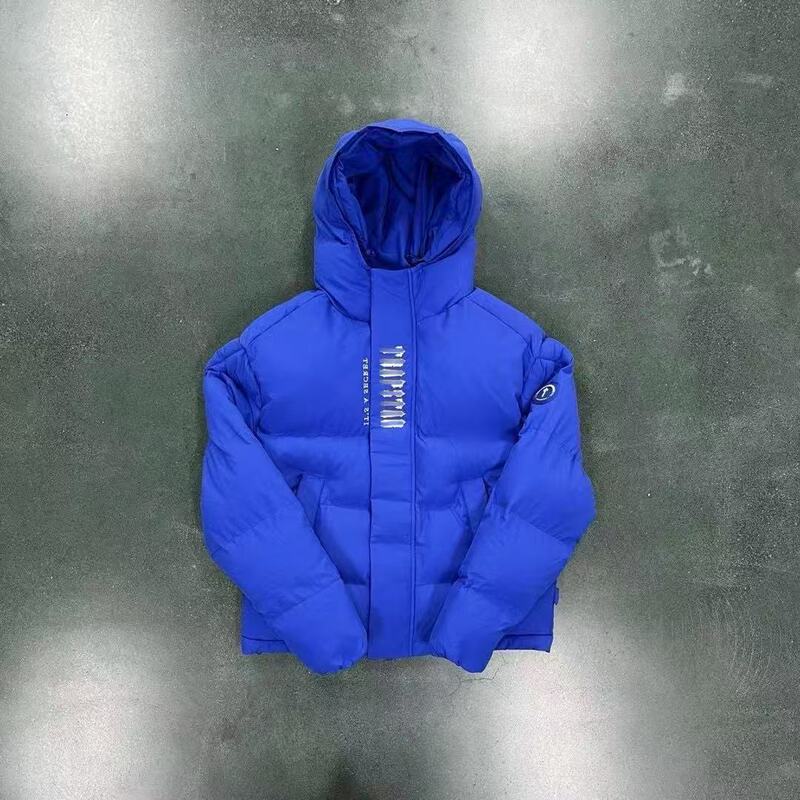 American Trendy Trapstar Men's Hooded Cotton Jacket Winter Thickeneded Warm Loose Short Fashion Jacket Trendy and Cool American Trendy Trapstar Men's Hooded Cotton Jacket Winter Thickeneded Warm Loose Short Fashion Jacket Trendy and Cool