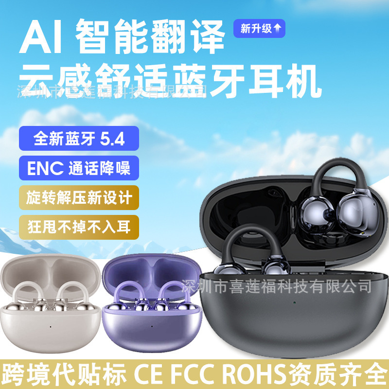 26 Cross-Border Popular Bluetooth Earphones S6 Ultra Non-In-Ear Ows Clip-On Ultra-Long Battery Life True Wireless Earphones