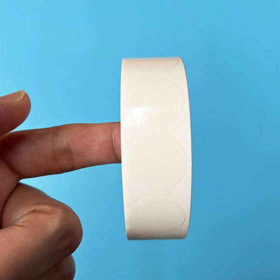 Roll Transparent Sealing Sticker Round PET Adhesive Label Strong Adhesive Logo QR Code Trademark Customization