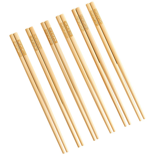 10 pairs of engraved Nanzhu chopsticks, no paint, no wax, natural household wooden fastzi family pack, Chinese style anti-mold and anti-slip chopsticks
