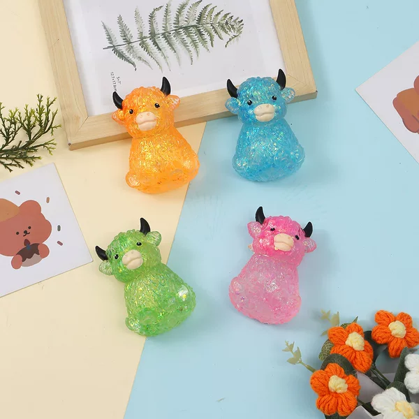 Cross-Border Best-Selling Realistic Mini-Cow Stress Relief Toy for Children, Direct Sale from the Manufacturer