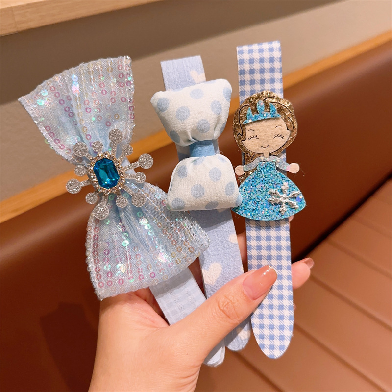 Liuhai pegatinas banda para el cabello roto artefacto bebé de dibujos animados lindo velcro banda para el cabello niña horquilla banda para el cabello accesorios para el cabello