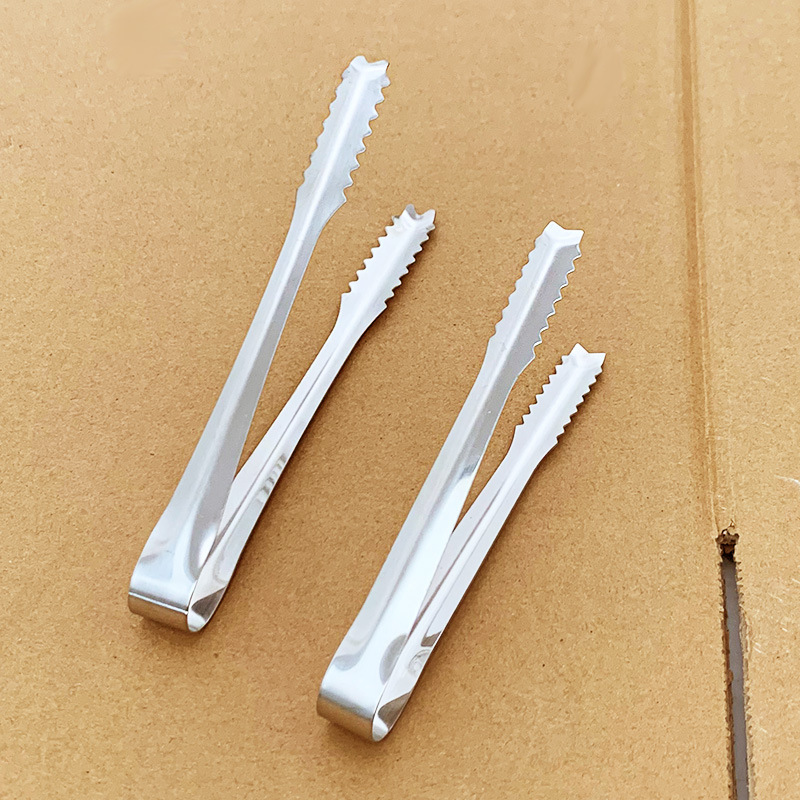 Stainless Steel Ice Clip Thickened Toothed Ice Cube Clip Cross-Border Multi-Functional Barbecue Clip Ice Clip Towel Clip Bar Supplies