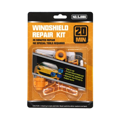 Car Glass Repair Fluid Complete Set of Glass Repair Fluid for Repairing Small Pits in Windshields (Auto glass repair liquid) - suction-card-set