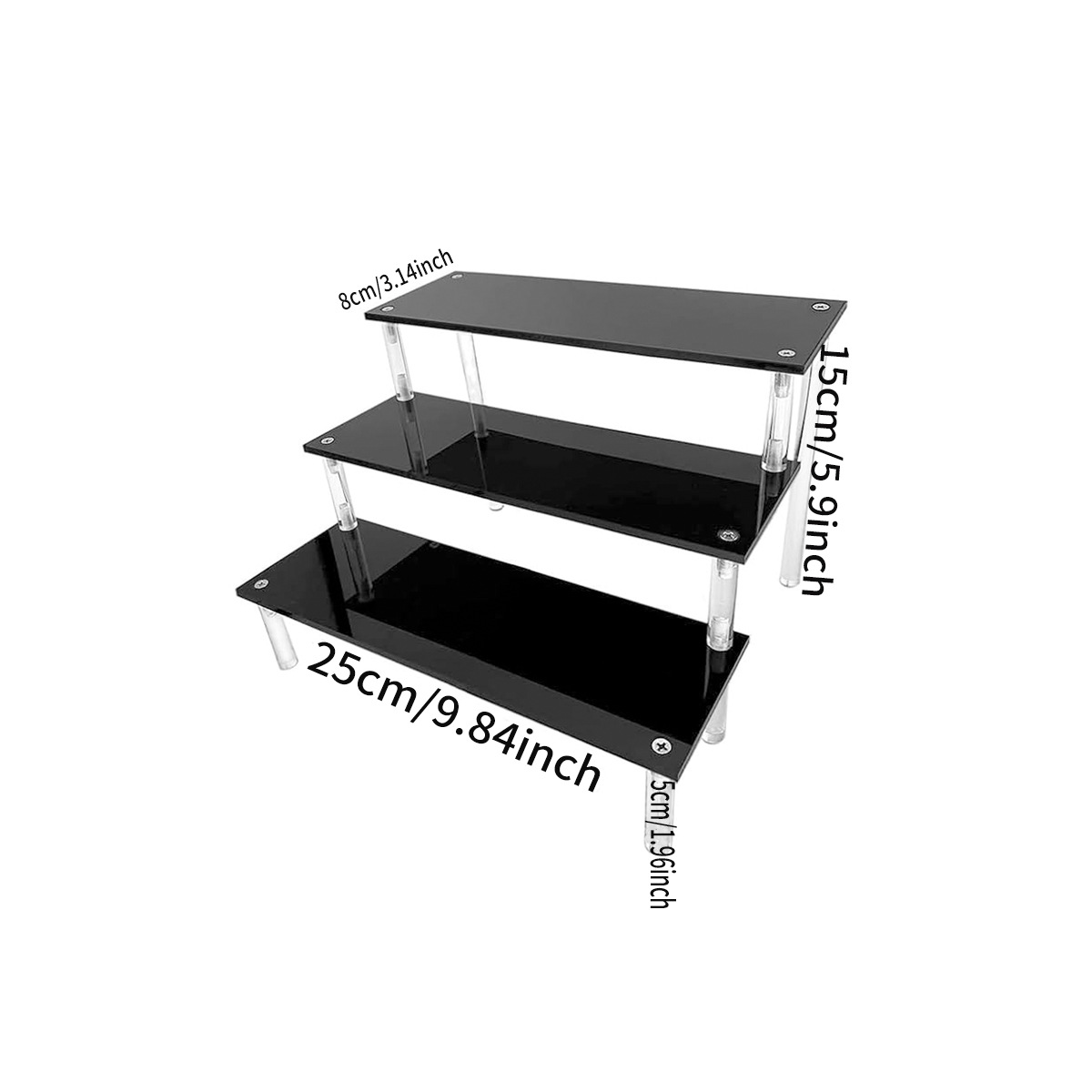 블랙 3단 25cm (패널 폭 8cm)